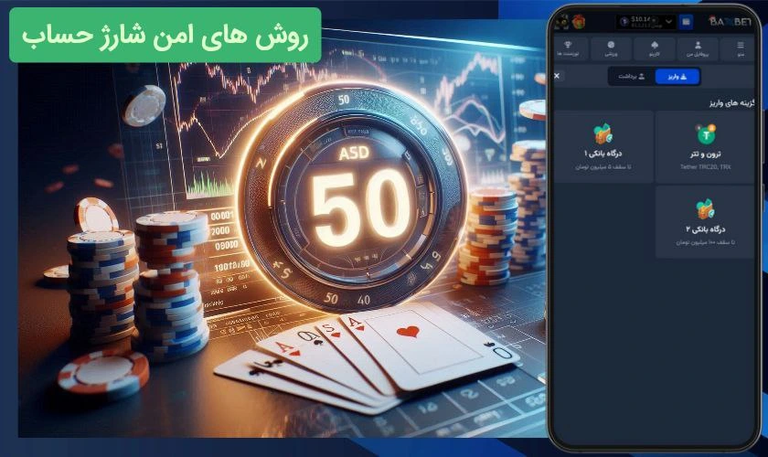 شارژ حساب در سایت شرط بندی با شارژ 50 تومان