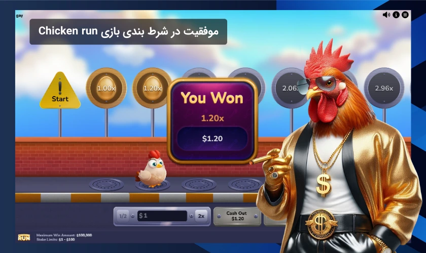 برد در بازی چیکن ران