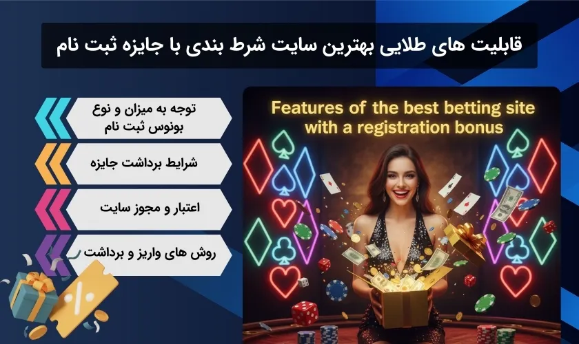 قابلیت های طلایی بهترین سایت شرط بندی با جایزه ثبت نام