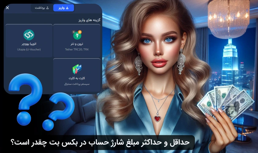 حداقل و حداکثر شارژ حساب در بکس بت